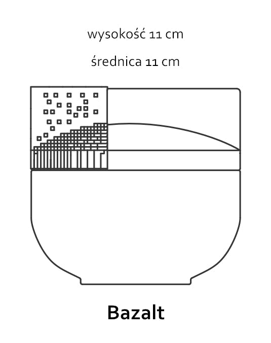 Basalt - świeca z porcelany - Kyuka Design