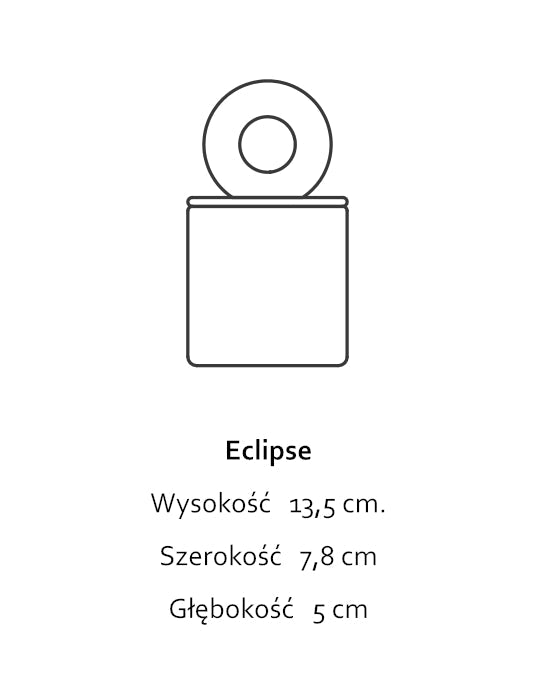 Eclipse Graphite Black - pojemnik z czarnej porcelany - Kyuka Design