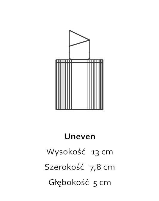 Uneven Graphite Black - świeca z czarnej porcelany - Kyuka Design